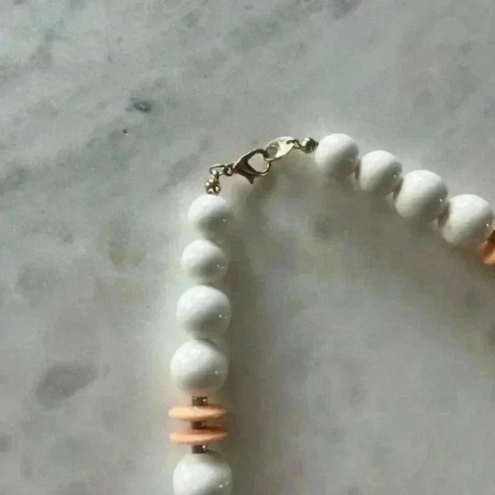 Ceramic Leaf Shaped Statement Necklace Japan 70’s… - image 4